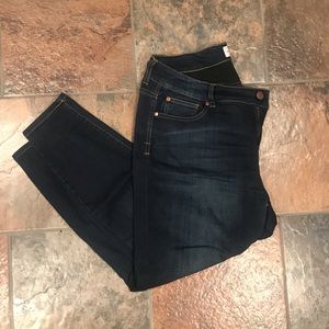 Dark wash skinny jeans